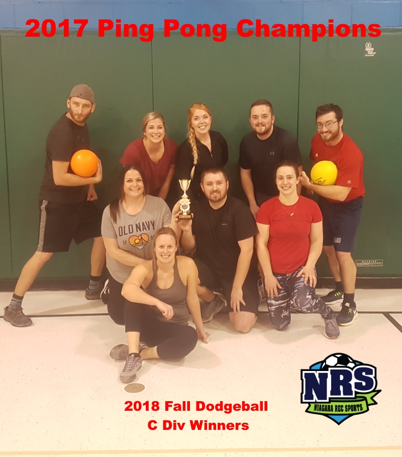 NRS 2018 Fall Dodgeball C Division WInners 2017 Ping Pong Champions