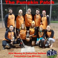 NRS 2018 Monday St.Catharines Softball Consolation Cup Winners The Pumpkin Patch