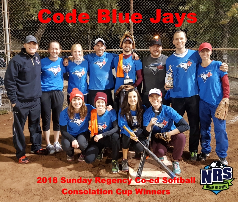NRS 2018 Sunday Regency Coed Softball Consolation Cup Winners Code Blue Jays