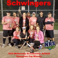 NRS 2018 Wednesday St.Catharines Softball Champions Cup Winners Schwingers
