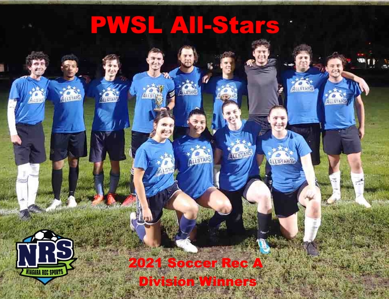 2021 NRS Soccer Rec A Division Winners PWSL All-Stars