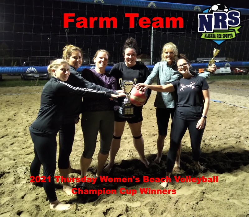 NRS 2021 Thursday Womens Volleyball Champion Cup Winners Farm Team