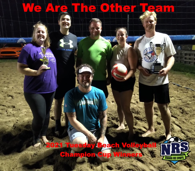 2021 NRS Tuesday Beach Volleyball Champion Cup Winners We Are The Other Team