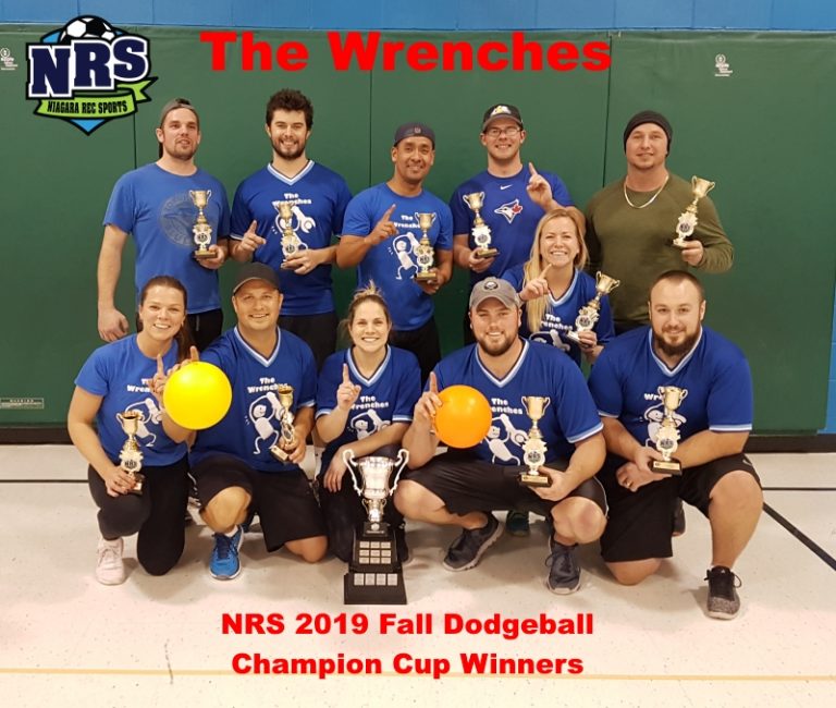 NRS 2019 Fall Dodgeball Champion Cup Winners The Wrenches Niagara Rec