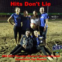 NRS 2019 Thursday Women's Beach Volleyball Consolation Cup WInners Hits Don't Lie