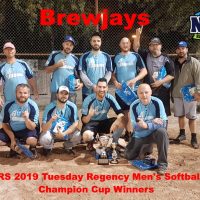NRS 2019 Tuesday Regency Mens Softball Champion Cup Winners