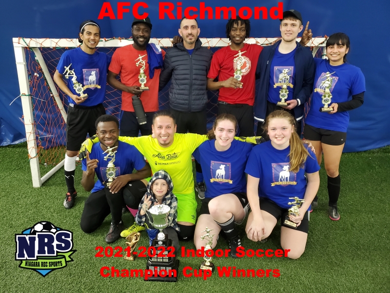 NRS 2021-2022 Indoor Soccer Champion Cup Winners AFC Richmond