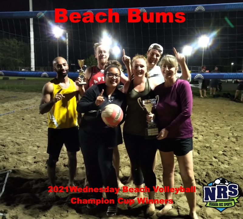 NRS 2021 Wednesday Volleyball Champion Cup Winners Beach Bums
