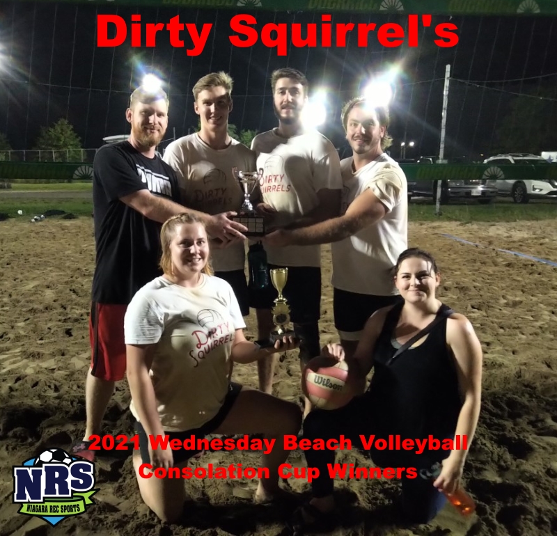 NRS 2021 Wednesday Volleyball Consolation Cup Winners Dirty Squirrel's