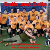 NRS 2022-2023 Indoor Soccer Rec B Division Winners Dolls and Balls