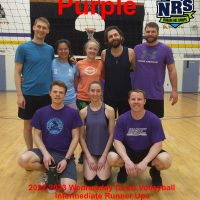 NRS 2022-2023 Wednesday Court Volleyball Intermediate Runner Ups Purple
