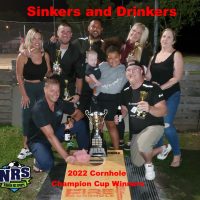 NRS 2022 Cornhole Champion Cup Winners Sinkers and Drinkers