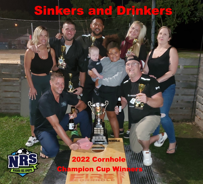 NRS 2022 Cornhole Champion Cup Winners Sinkers and Drinkers