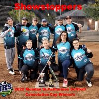 NRS 2022 Monday St.Catharines Softball Consolation Cup Winners Showstoppers