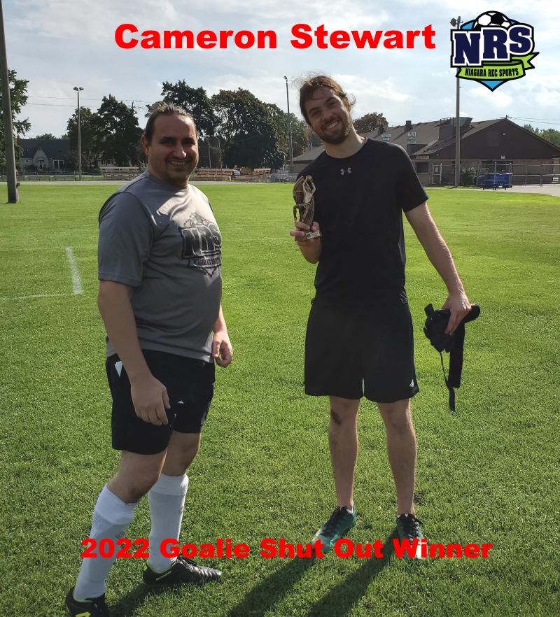 NRS 2022 Outdoor Soccer Goalie Shut Out Winner Cameron Stewart