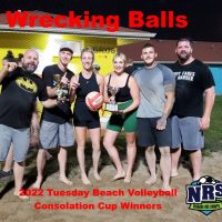 NRS 2022 Tuesday Beach Volleyball Consolation Cup Winners Wrecking Balls