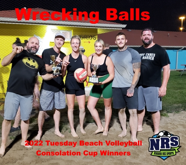 NRS 2022 Tuesday Beach Volleyball Consolation Cup Winners Wrecking Balls