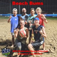 NRS 2022 Wednesday Beach Volleyball Champion Cup Winners Beach Bums