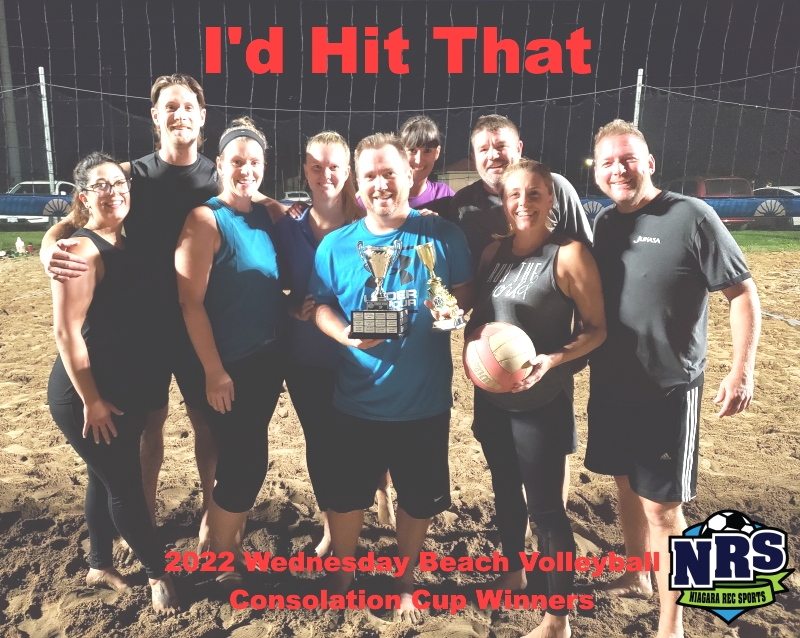 NRS 2022 Wednesday Beach Volleyball Consolation Cup Winners I'd Hit That