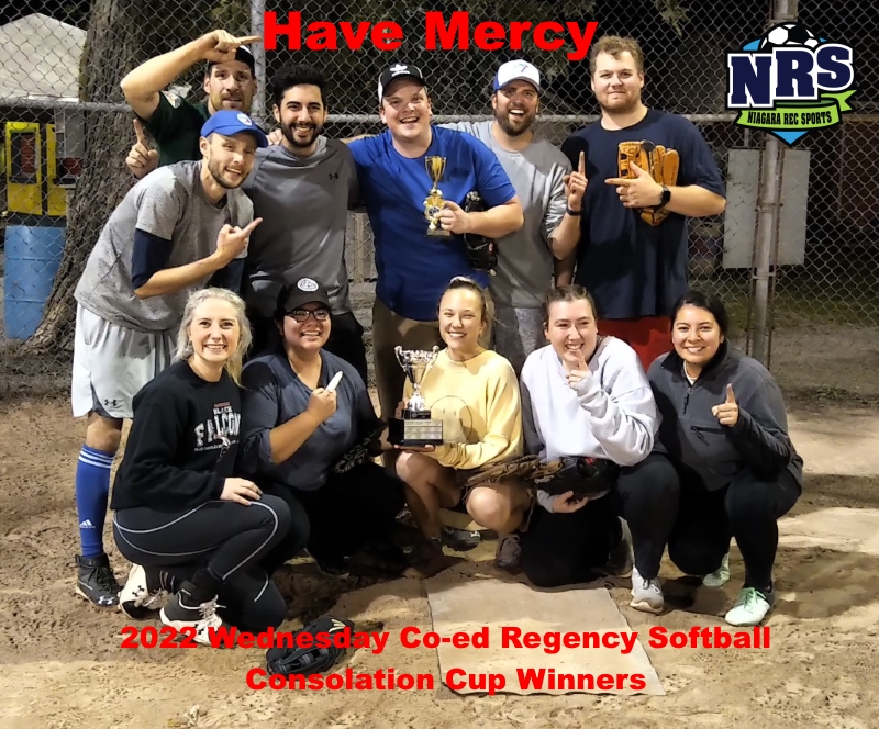 NRS 2022 Wednesday Co-ed Regency Softball Consolation Cup Winners Have Mercy