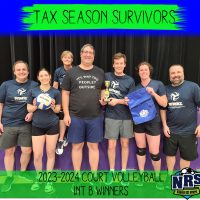 NRS 2023-2024 Court Volleyball Int B Winners Tax Season Survivors
