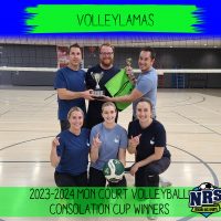 NRS 2023-2024 Mon Court Volleyball Consolation Cup Winners VolleyLamas