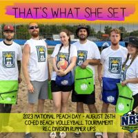 NRS 2023 August 26th Beach Volleyball Rec Runner Ups Thats What She Set