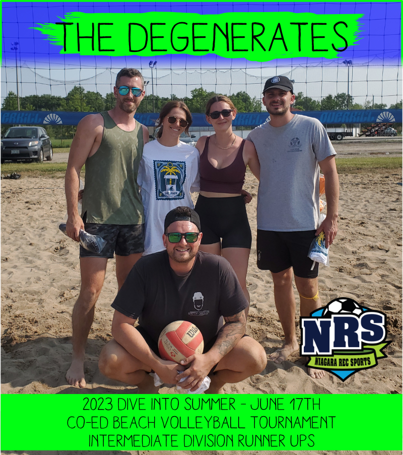 NRS 2023 June 17th Beach Volleyball Intermediate Runner Ups The Degenerates