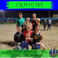 NRS 2023 Monday Beach Volleyball Consolation Cup Winners Calm Yo Tips