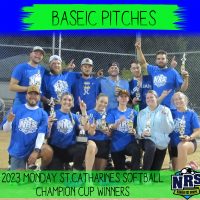 NRS 2023 Monday St.Catharines Softball Champion Cup Winners Baseic PItches