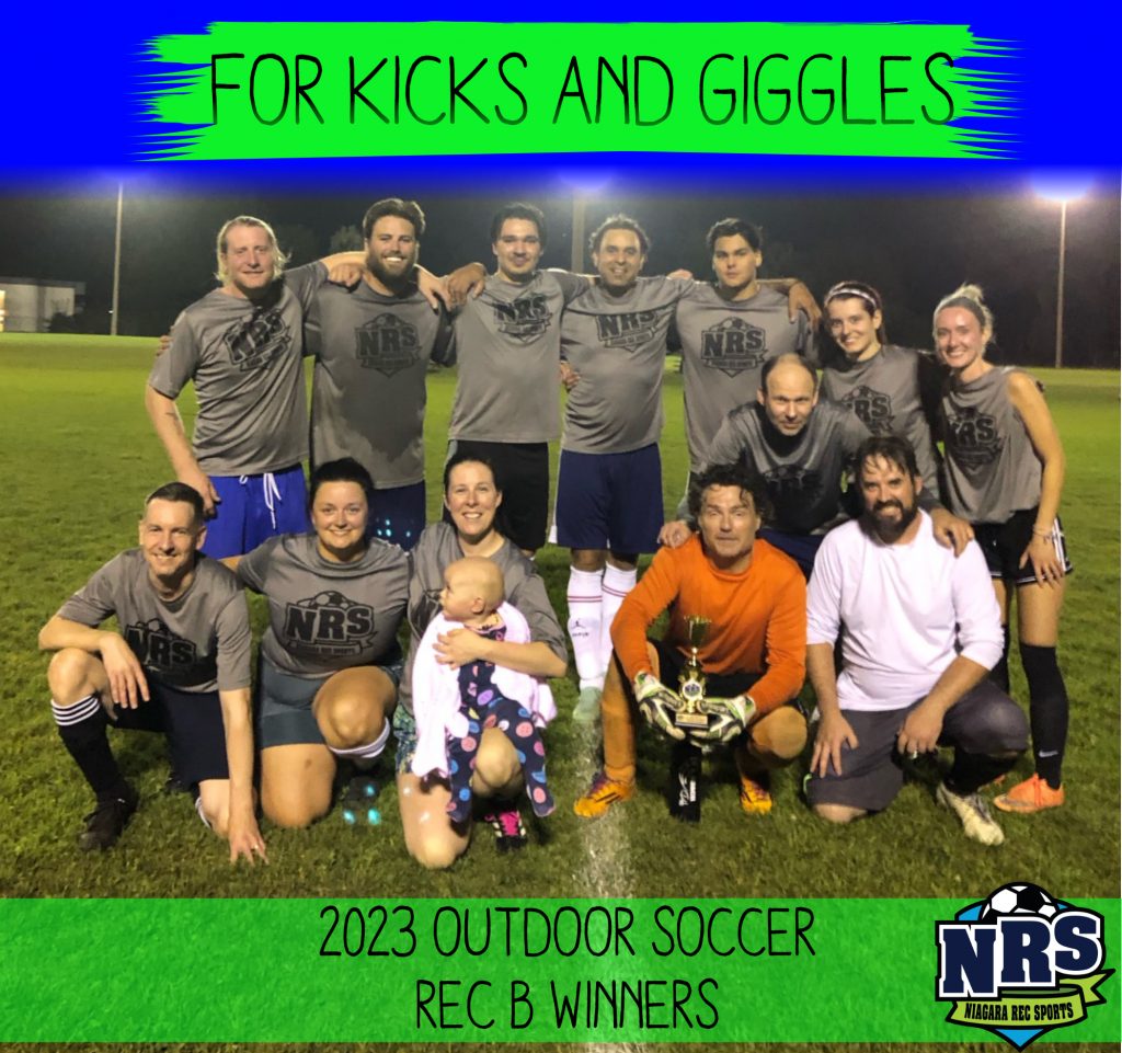 NRS 2023 Outdoor Soccer Rec B Winners For Kicks and Giggles Niagara