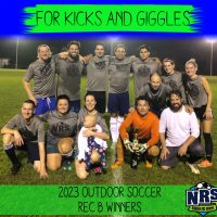 NRS 2023 Outdoor Soccer Rec B Winners For Kicks and Giggles