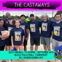 NRS 2023 September 16th Beach Volleyball Tournament Rec Division Runner Ups The Castaways