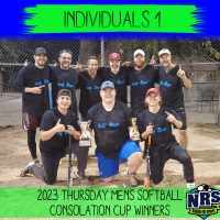 NRS 2023 Thursday Mens Regency Softball Consolation Cup Winners Individuals 1