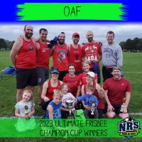 NRS 2023 Ultimate Frisbee Champion Cup Winners OAF