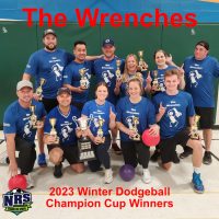NRS 2023 Winter Dodgeball Champion Cup Winners The Wrenches