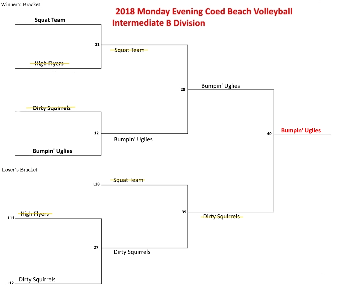 NRS Int B Playoff Bracket 4 Team Double Elim Monday 3 Final | Niagara ...