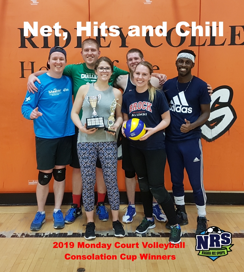 NRS 2019 Monday Court Volleyball Consolation Cup Winners Net, Hits and Chill