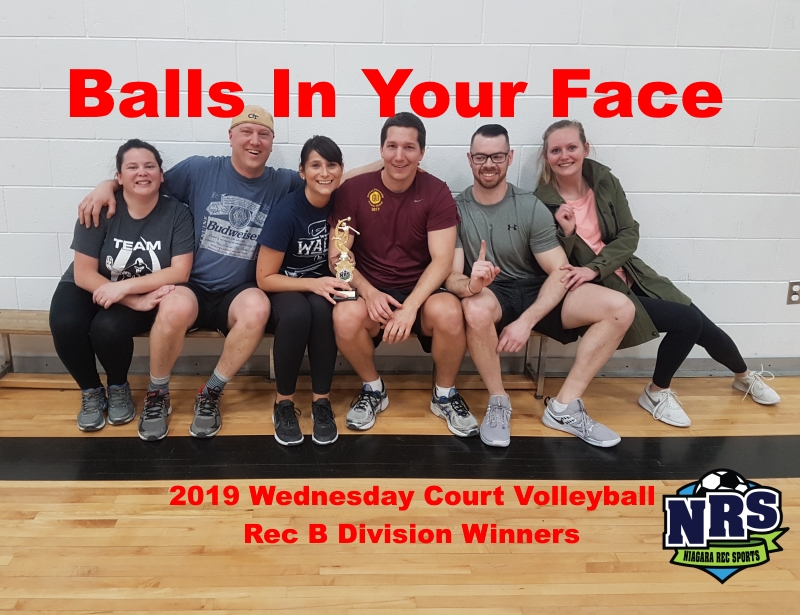 NRS 2019 Wednesday Court Volleyball Rec B Division Winners Balls In Your Face