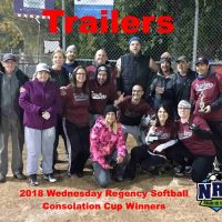 NRS 2018 Wednesday Regency Softball Consolation Cup Winners Trailers